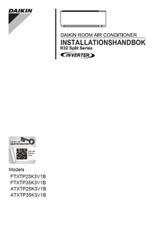 FTXTP25-35K, ATXTP25-35K_3PSV482320-6B_Installation manual_Swedish download